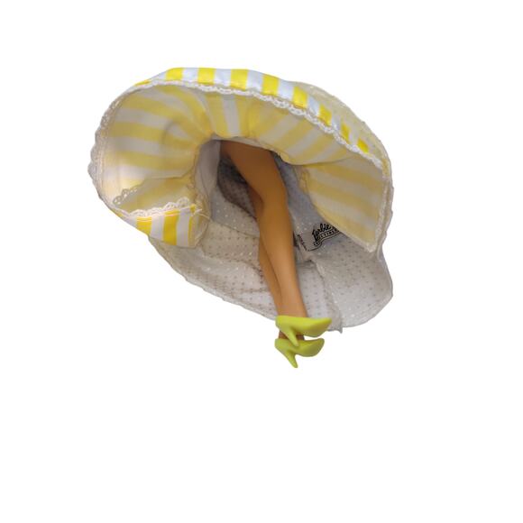 "Barbie Had a Little Lamb" Dress on Pretty in Plaid Midge W/Vintage Lamb Rattle - Picture 10 of 11